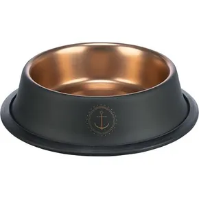 BE NORDIC Schüssel, Edelstahl/Gummi, schwarz/bronze 0,7 l/ o 21 cm